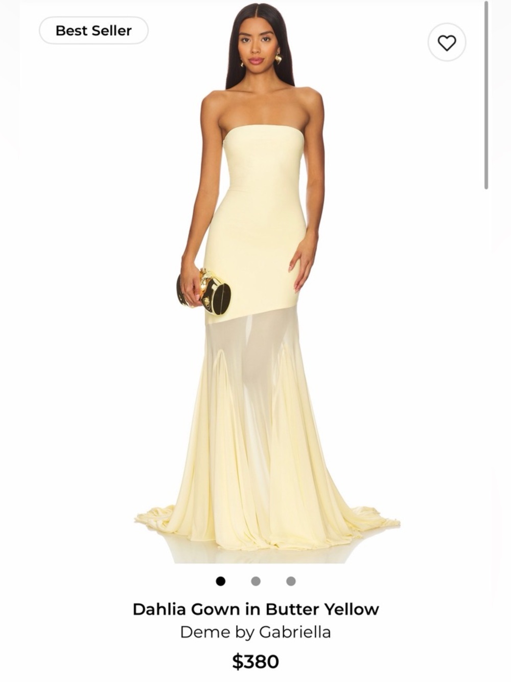 THIS DRESS IS WHITE Strapless Dahlia Gown
